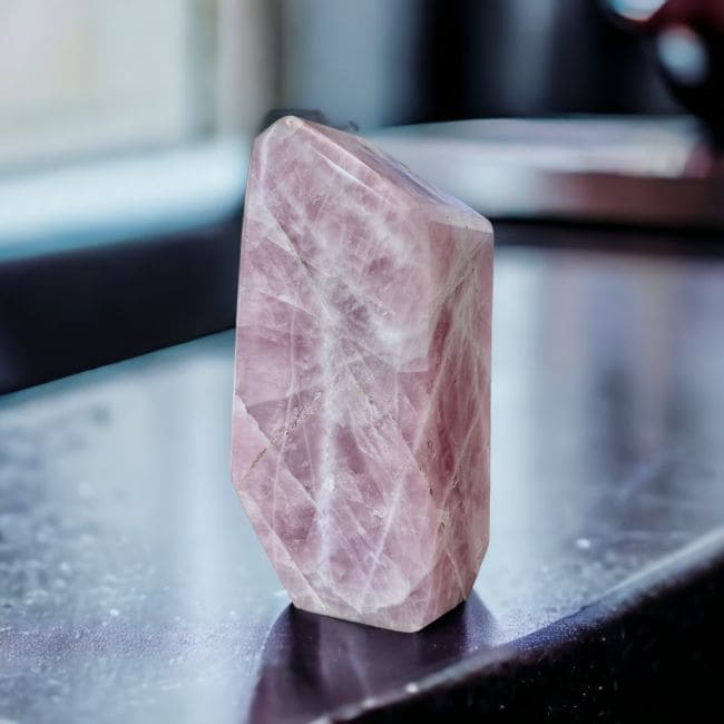 Bloc de Quartz Rose poli 1.158kg