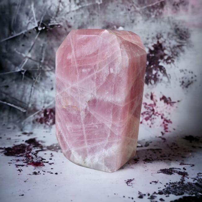 Bloc de Quartz Rose poli 1.621kg