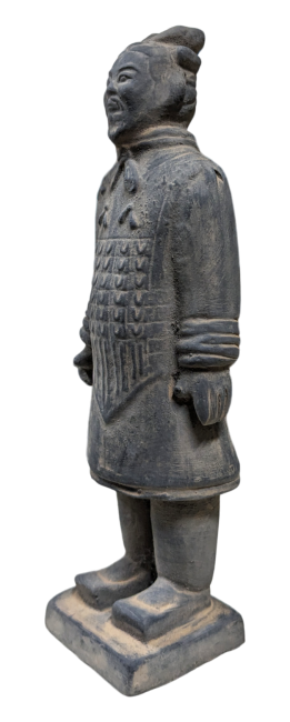 Statue Noire en Terracotta Général 20cm