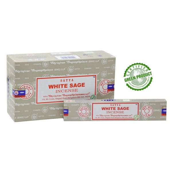 Encens satya sauge blanche 15g chez Arabesk