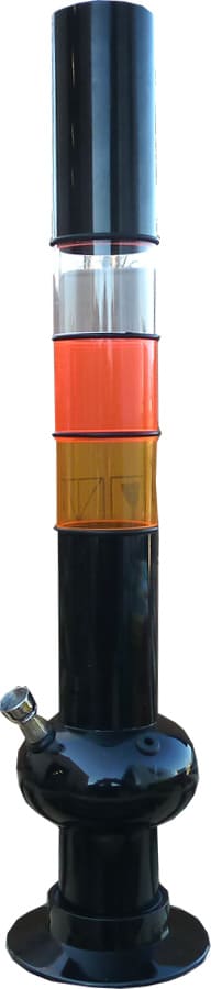 Bong acrylique droit 3 couleurs 45cm