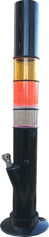 Bong acrylique droit 3 couleurs 45cm