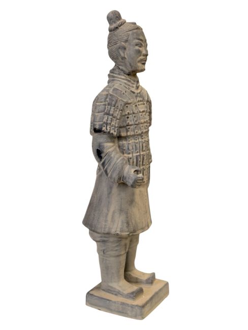 Statue Noire en Terracotta Guerrier 35cm chez Arabesk|fr