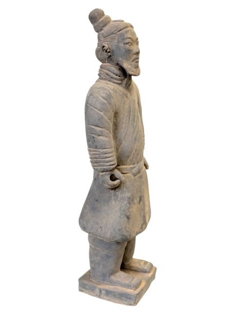 Statue Noire Guerrier en Terracotta 35cm chez Arabesk|fr