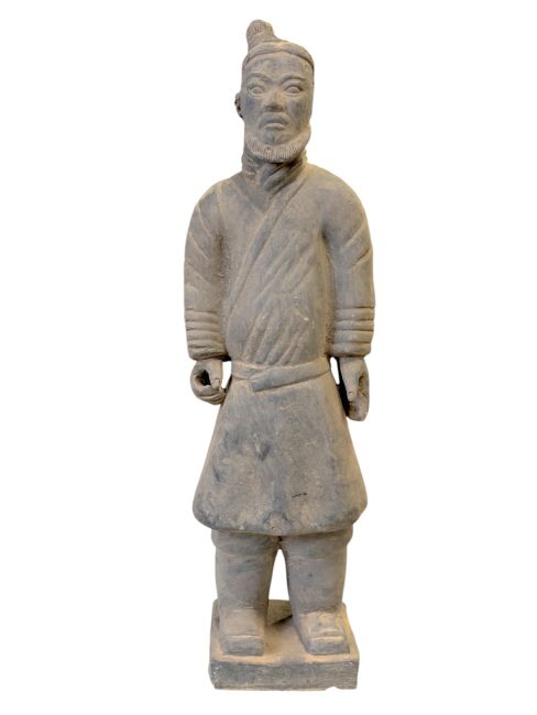 Statue Noire Guerrier en Terracotta 35cm chez Arabesk