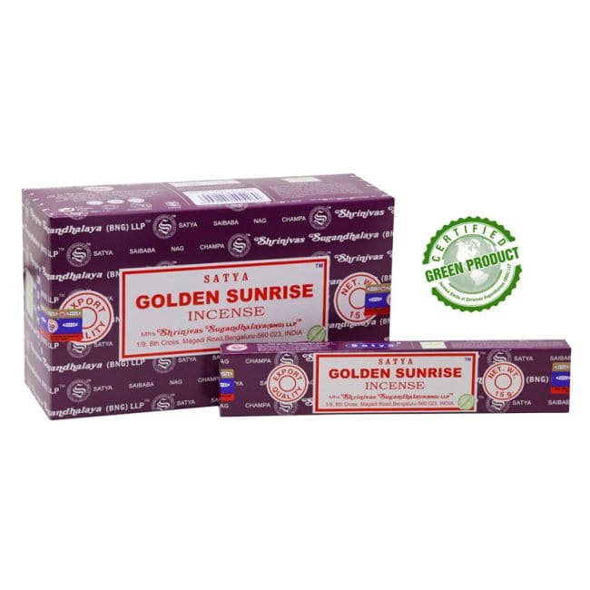 Encens Satya Golden Sunrise 15g chez Arabesk