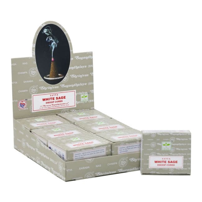 Encens satya sauge blanche en cones chez Arabesk