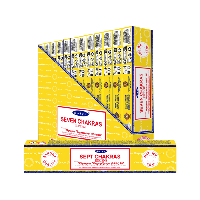 Encens satya Sept Chakra 15g chez Arabesk
