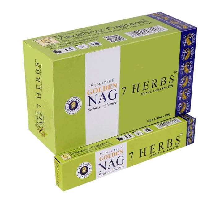 Encens Vijayshree Golden Nag 7 Herbes 15g