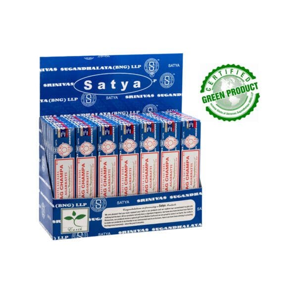 Présentoir encens satya Nag Champa 42 paquets de 15g