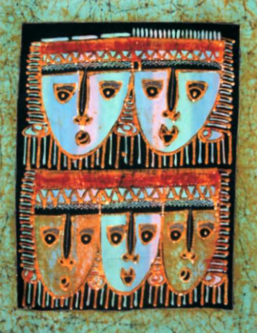 Batik masques 70x90 cm