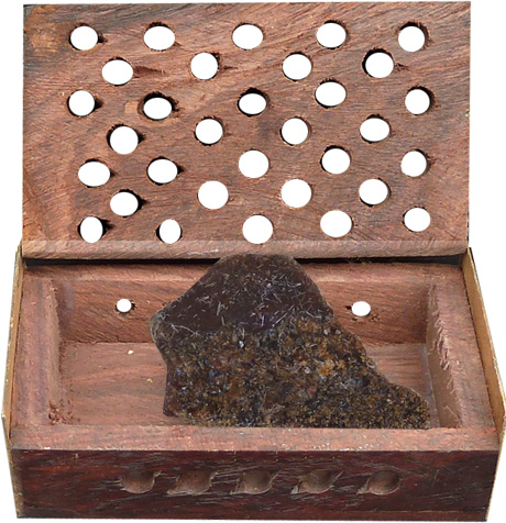 Set de 3 boites en bois contenant 5g de patchouli ambre X3