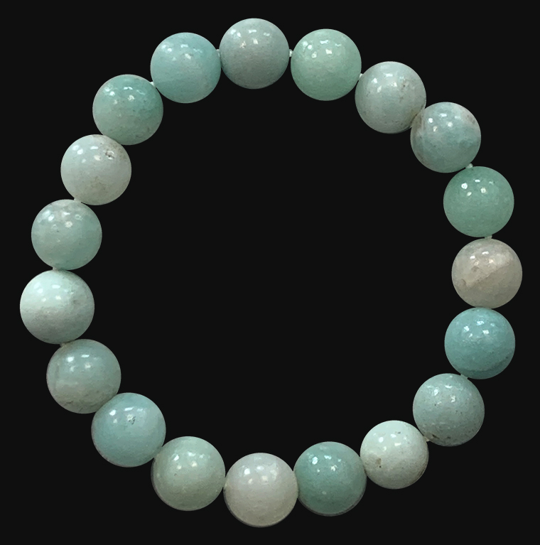 Bracelet Amazonite Chine perles 10mm