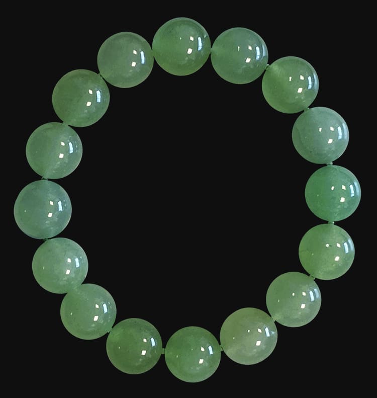 Bracelet Aventurine Verte perles 12mm