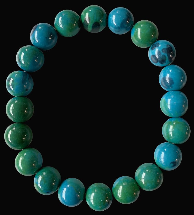 Bracelet Chrysocolle perles 10mm