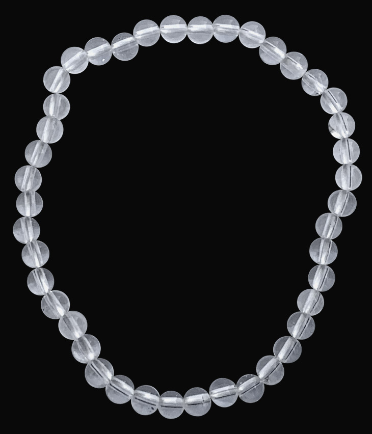 Bracelet cristal de roche A perles 4mm