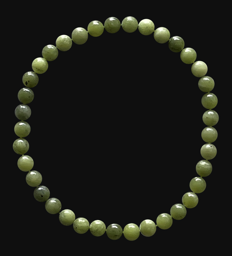 Bracelet Jade Nephrite A perles 4mm