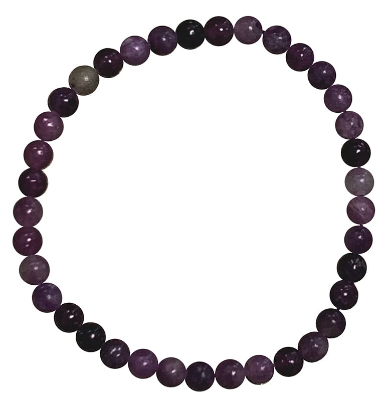 Bracelet Dark Lepidolite A perles 4mm