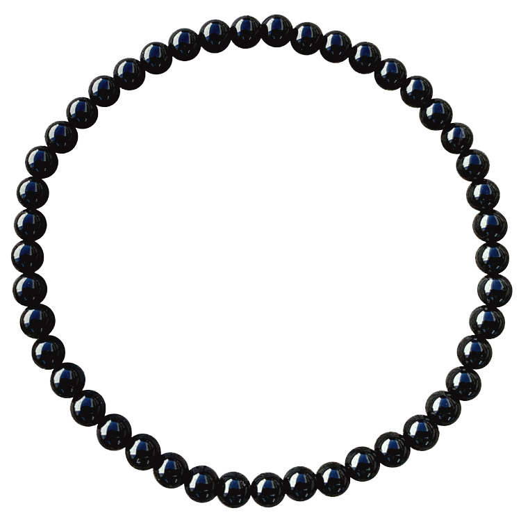 Bracelet Onyx A perles 4mm