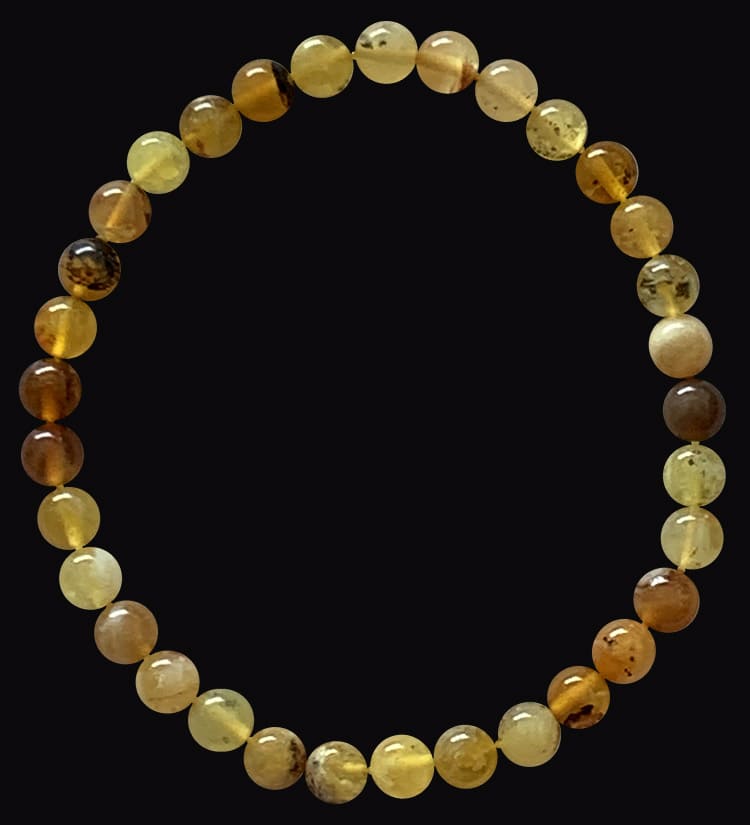Bracelet Opale Jaune A perles 6mm