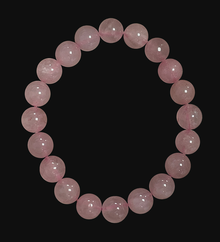 Bracelet quartz rose A perles 10mm