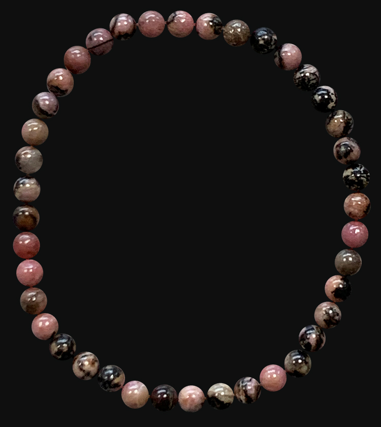 Bracelet Rhodonite perles 4mm