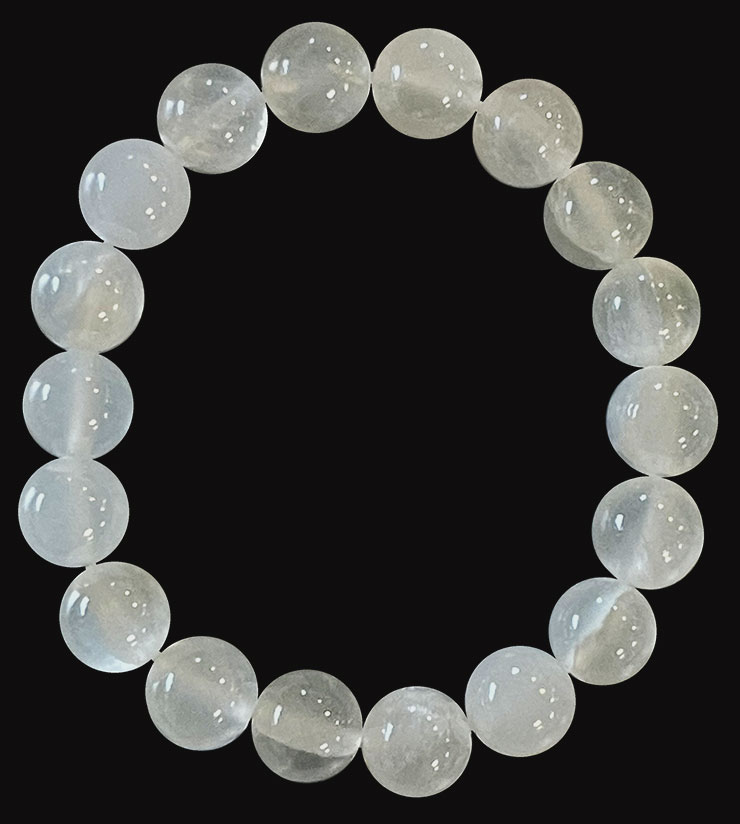 Bracelet Sélenite Oeil de Chat AA perles 10mm