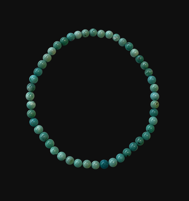 Bracelet Turquoise AA perles 4mm