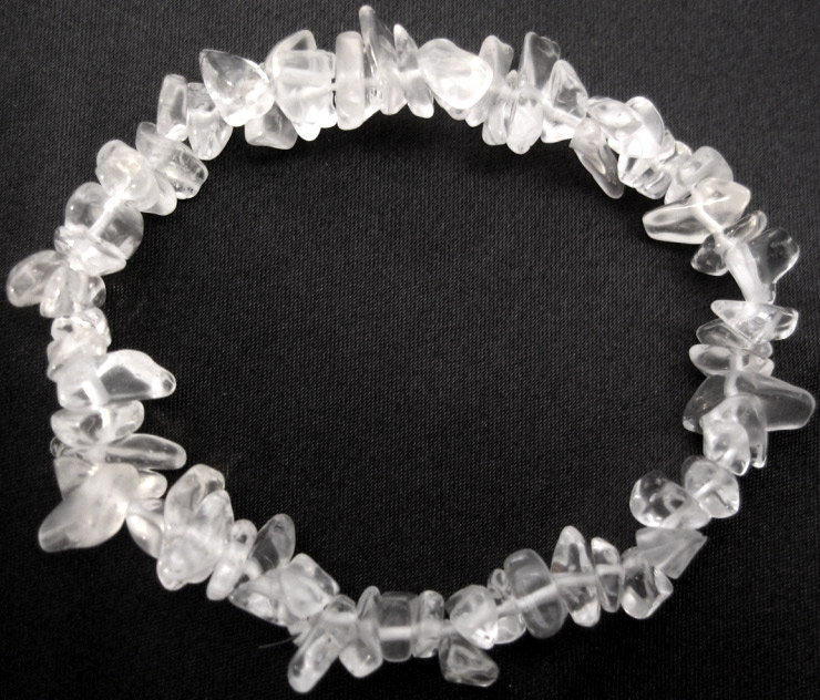 Bracelet cristal de roche A chips 16cm