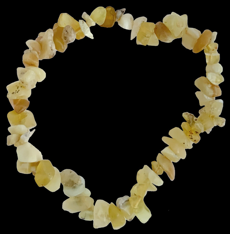 Bracelet Opale jaune chips 18cm