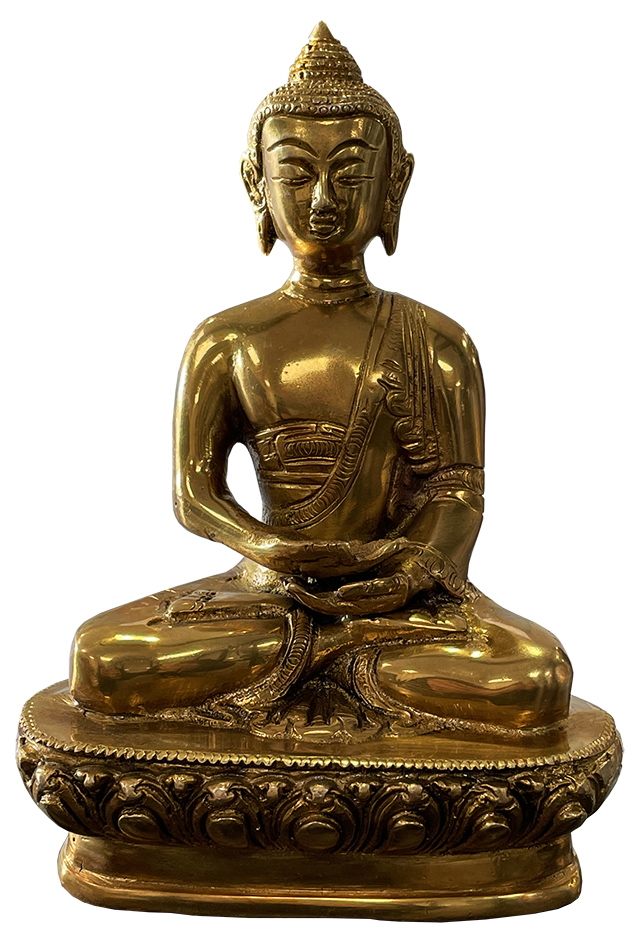 Bouddha méditation en Laiton 19cm