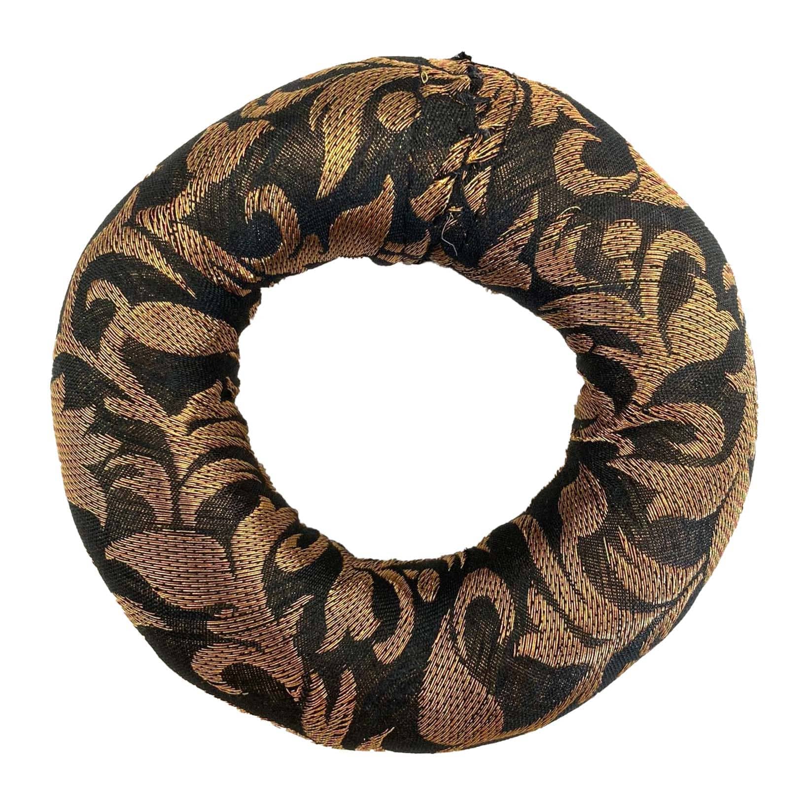 Coussin rond noir pour pour bol chantant 10cm