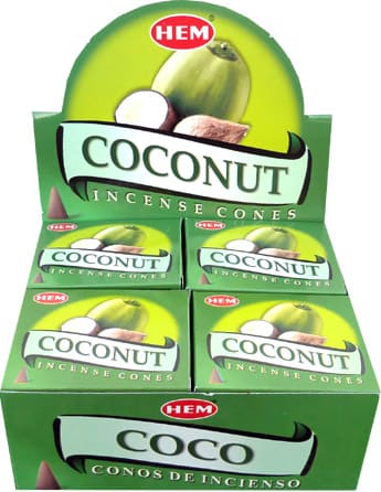 Encens hem noix de coco cones chez Arabesk