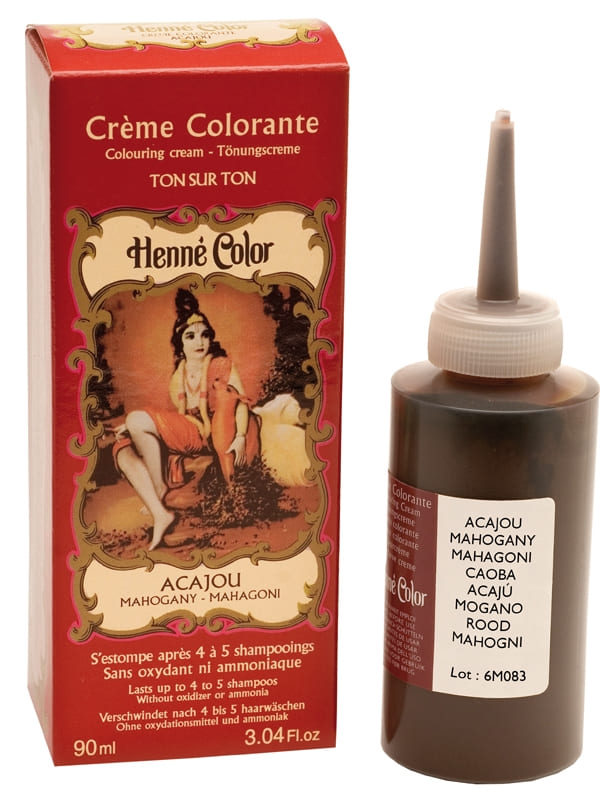 Pack de 3 crèmes hennés colorantes acajou 90ml