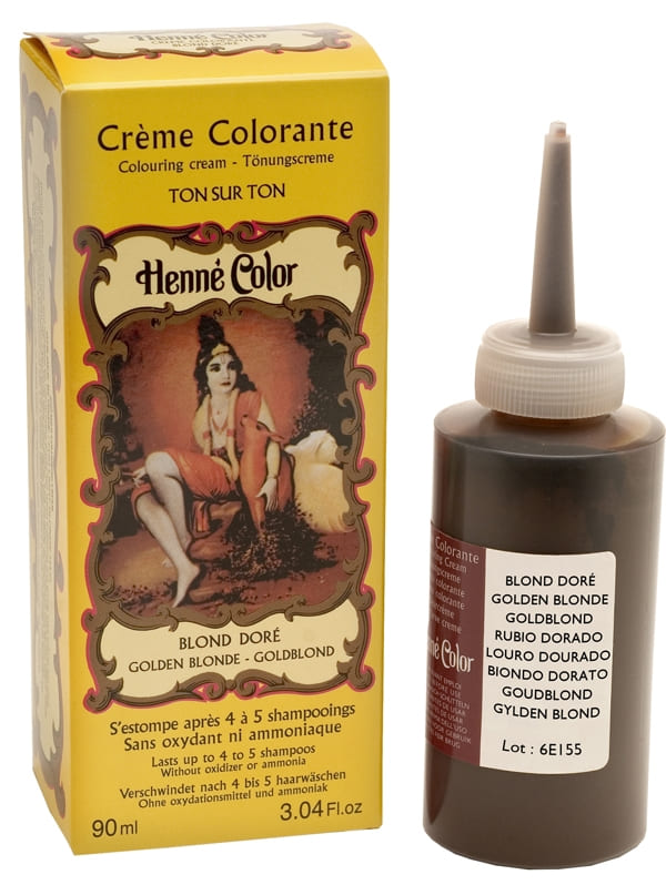 Pack de 3 crèmes hennés colorantes blond doré 90ml