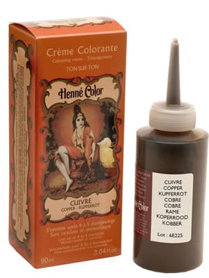 Pack de 3 crèmes hennés colorantes au henné cuivre 90ml