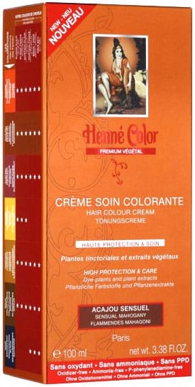 Pack de 3 Crèmes soins colorantes premium actifs végétaux acajou sensuel 100ml chez Arabesk