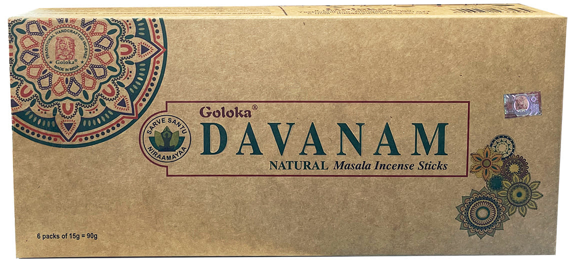 Encens Goloka masala Naturel Davanam 6x15g