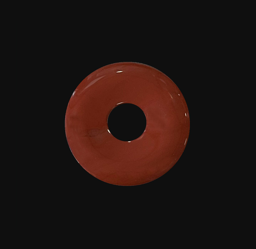 Donut Jaspe rouge 3cm