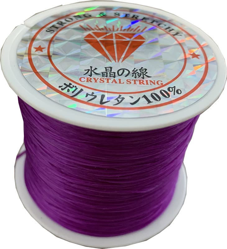 Fil élastique plat Mauve 50m