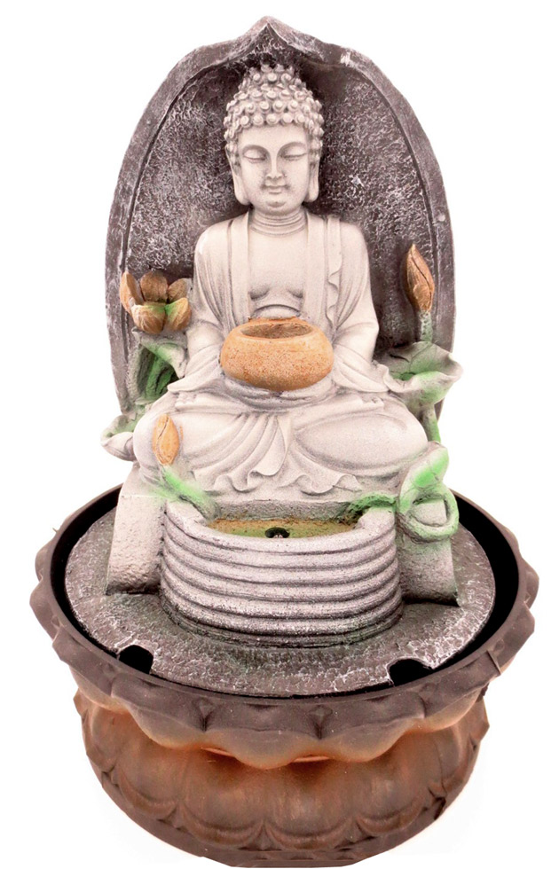 Fontaine led Bouddha meditation 27cm
