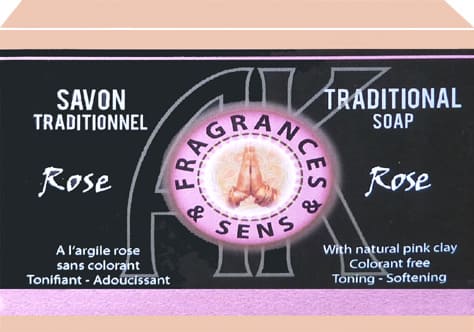Savon fragrances & sens Rose Sauvage 100g chez Arabesk