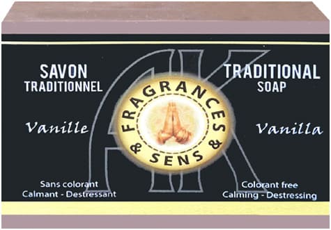 Savon fragrances & sens Vanille 100g chez Arabesk