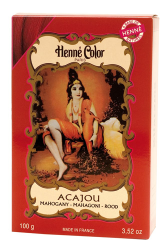 Pack de 6 Colorations hennés poudre henné color acajou 100g