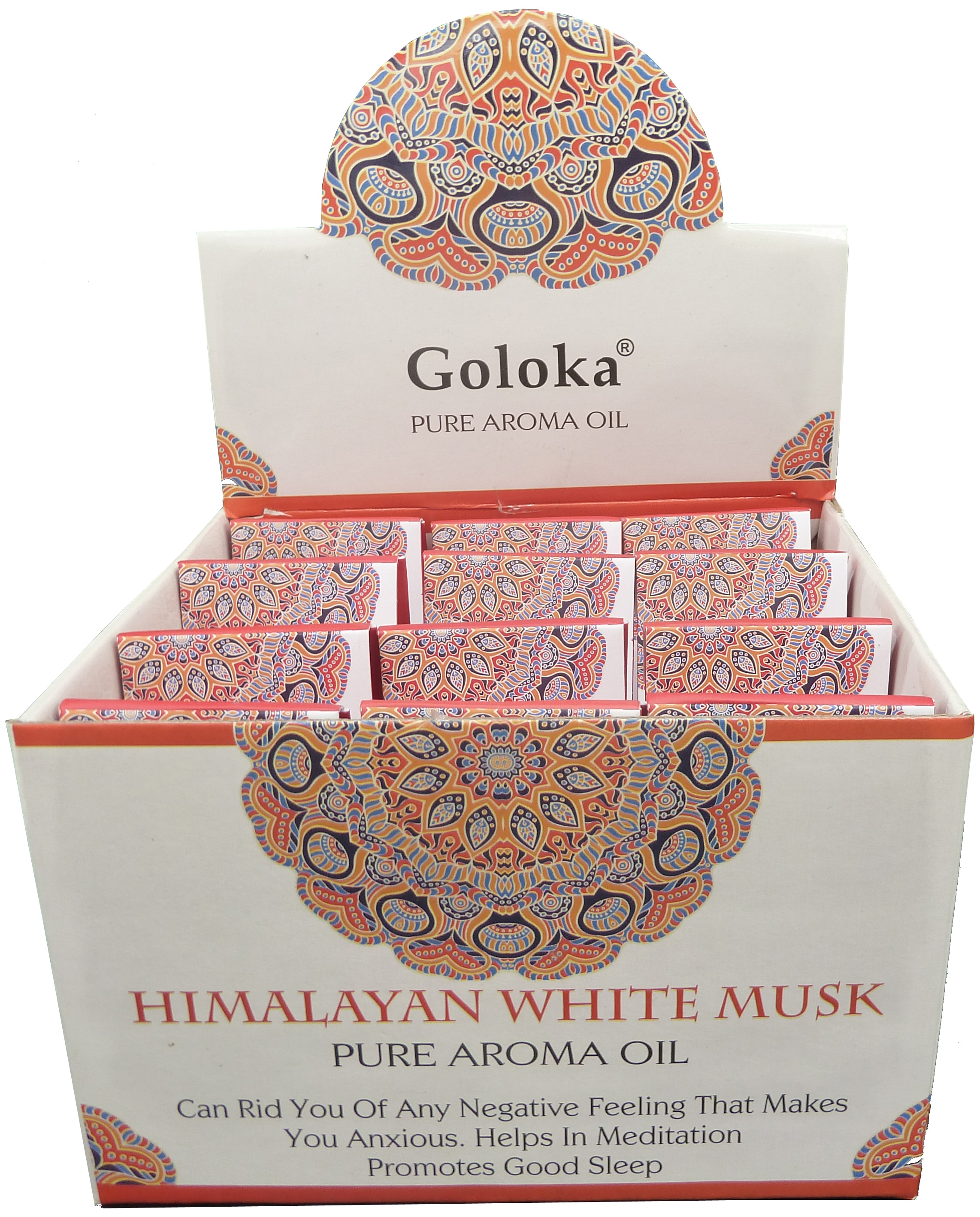 Huile parfumée Goloka Musc blanc 10mL x 12