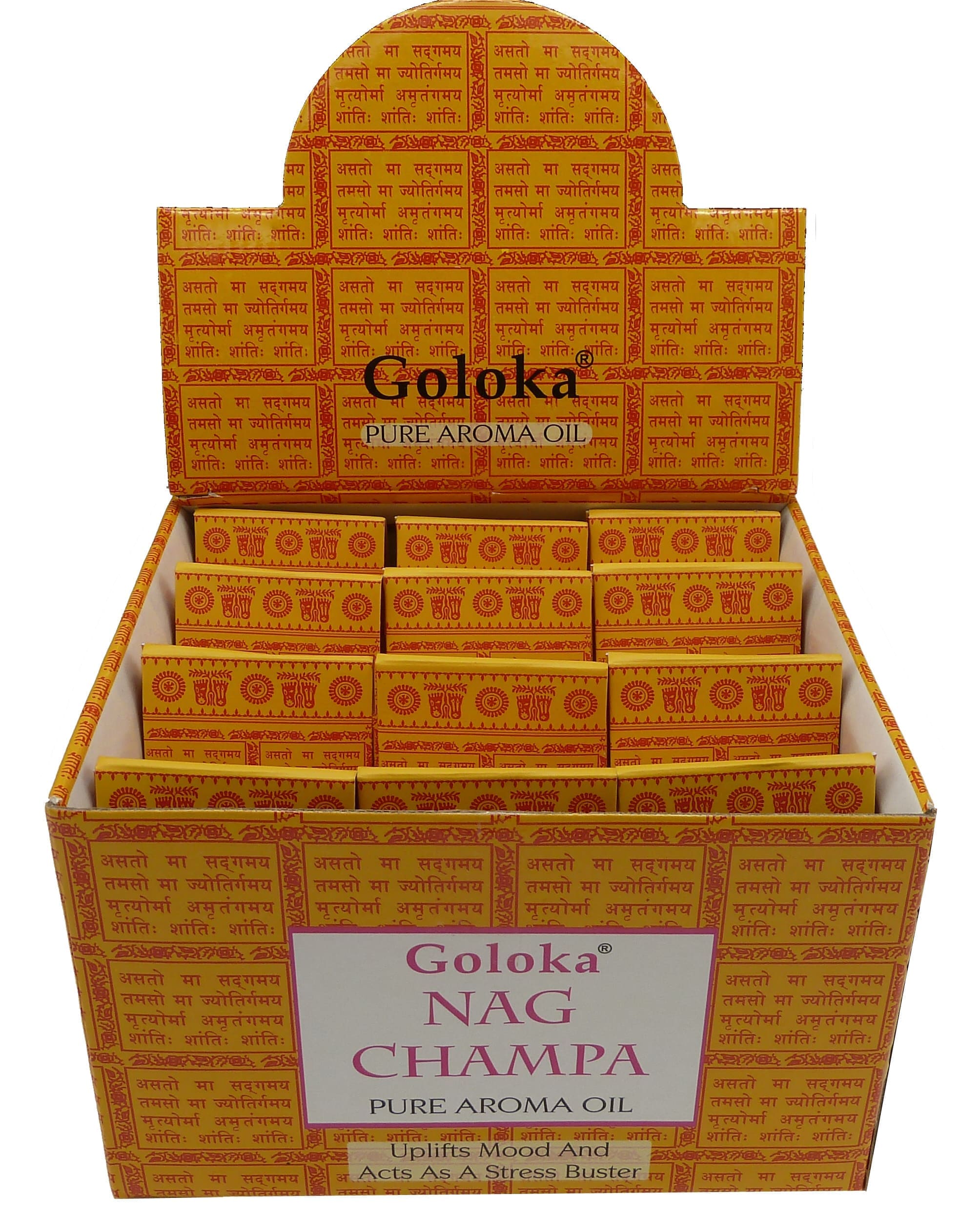 Huile parfumée Goloka Nag Champa 10mL x 12