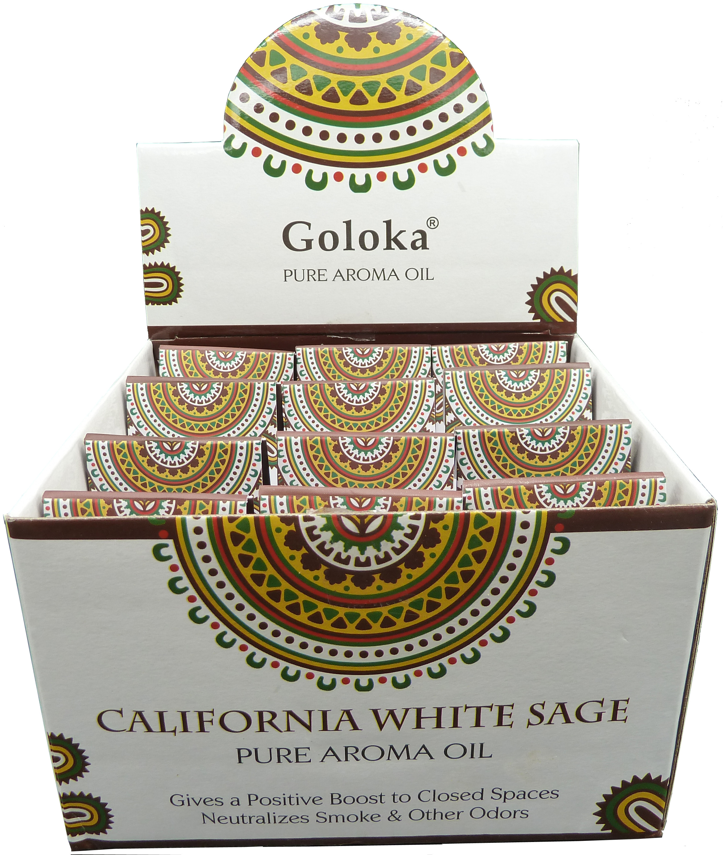Huile parfumée Goloka Sauge blanche 10mL x 12