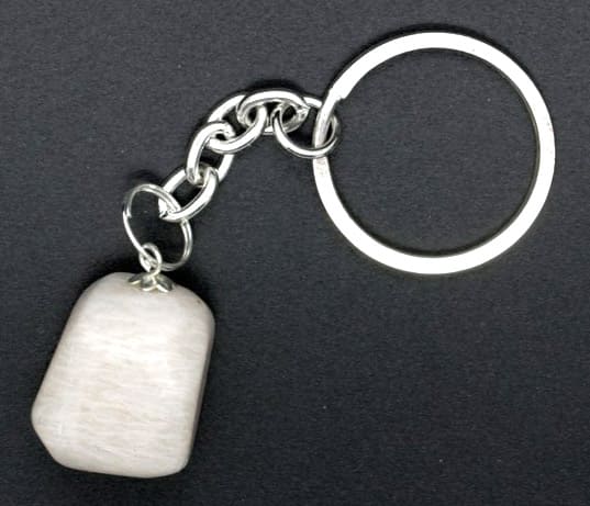 Porte clés pierre roulée Pierre de Lune