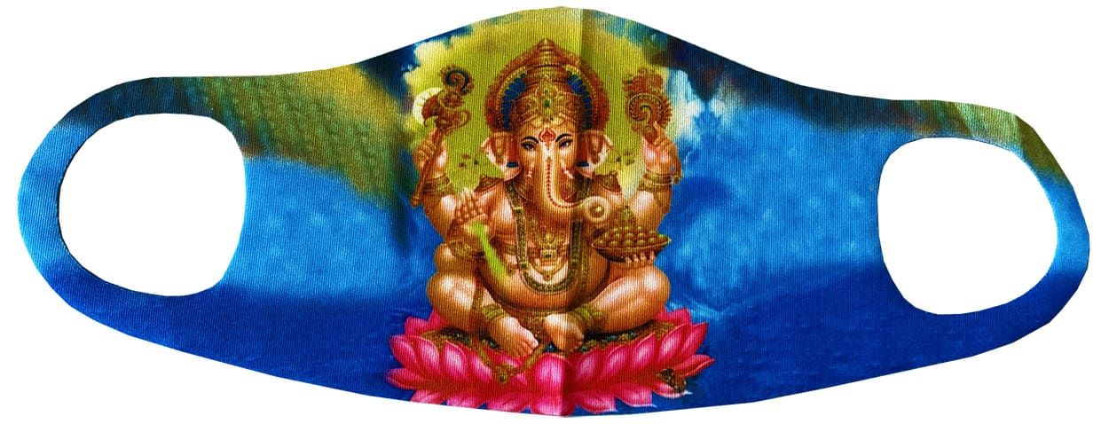 Masque en tissu Polyester Ganesh Bleu