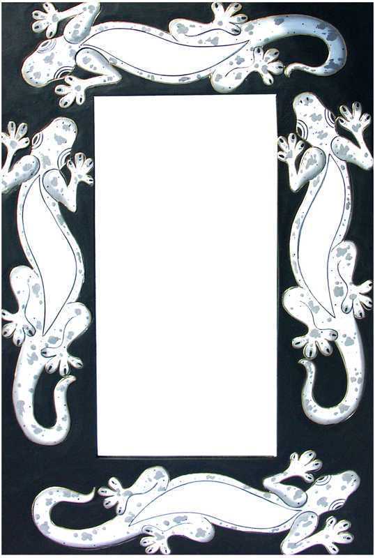 Miroir Gecko Noir & Blanc